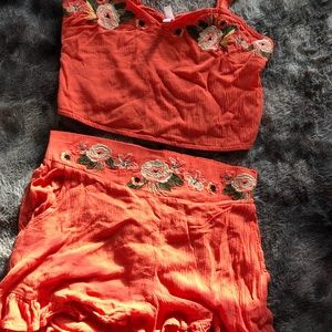 Orange Two Piece Set